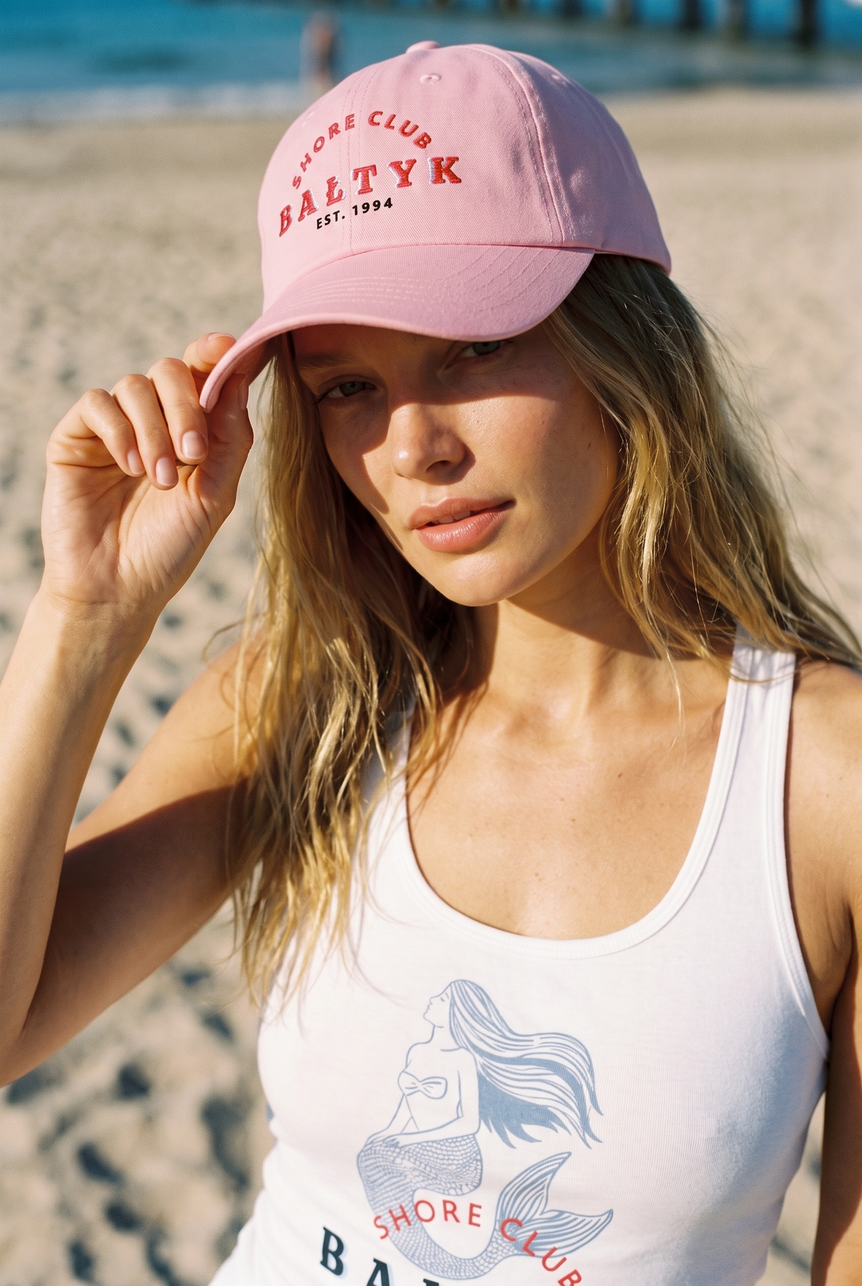 SŁOŃCE Heritage Baseball Cap Shell Pink