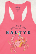 MOŻE Shore Club Tank – Pink Crab