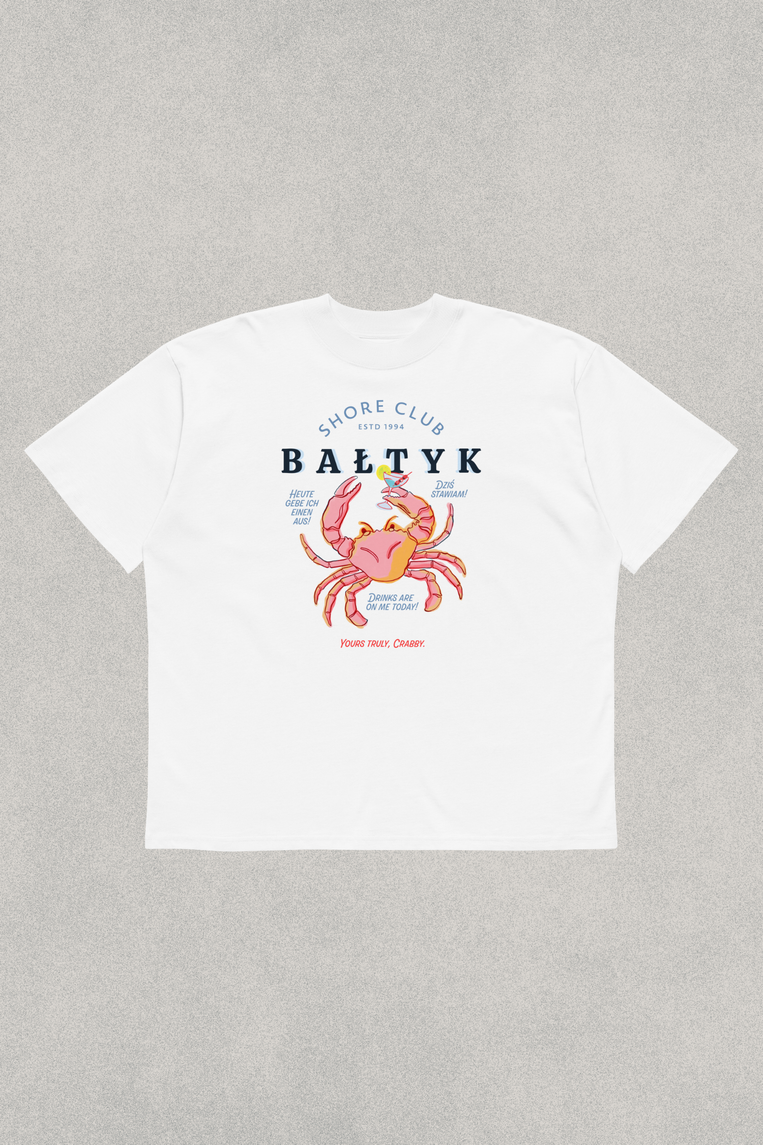 HALO Shore Club T-Shirt – Pink Crab