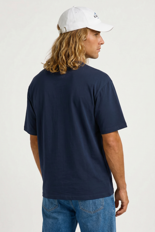HALO Statement T-Shirt Klappstuhl Deep Baltic in Oversized Passform