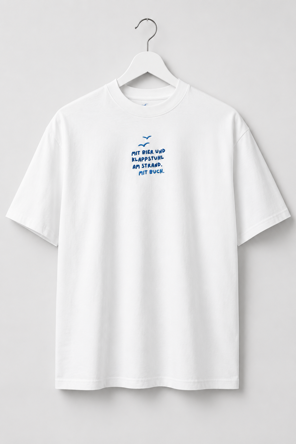 HALO Statement T-Shirt Klappstuhl White Pearl Vorderseite