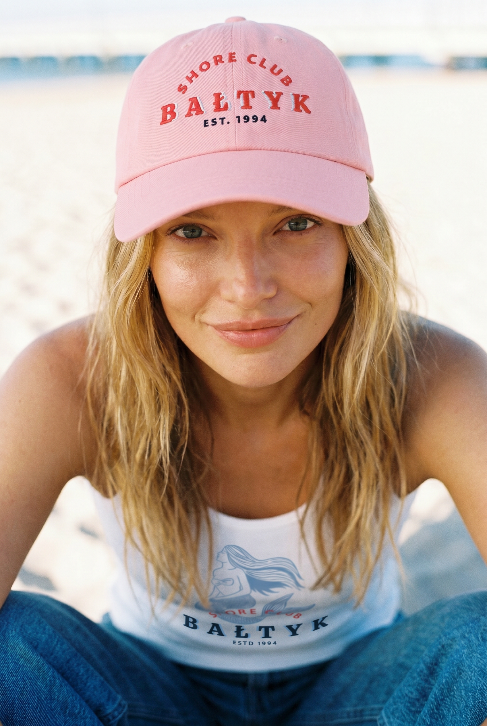 SŁOŃCE Heritage Baseball Cap Shell Pink