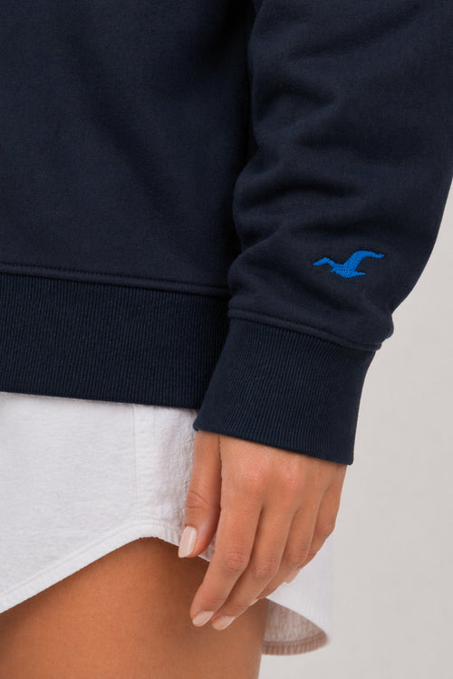 baltyk sweatshirt baltyk sweatshirt marineblau bestickt detail