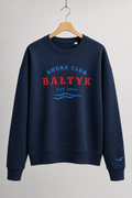 baltyk sweatshirt marineblau bestickt front