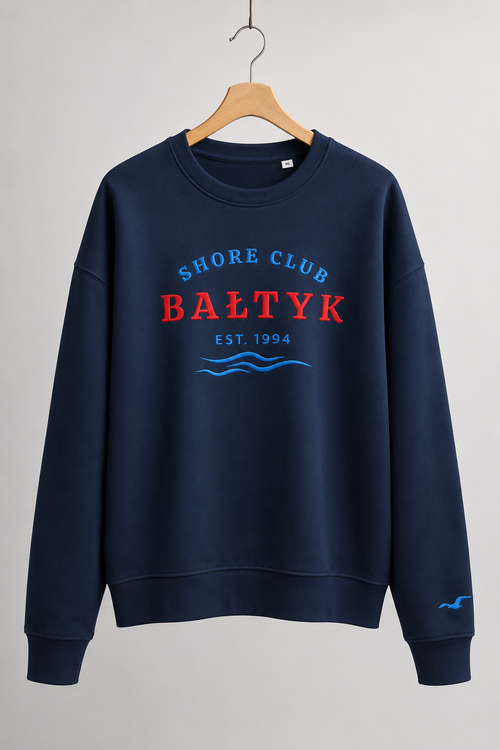 baltyk sweatshirt marineblau bestickt front
