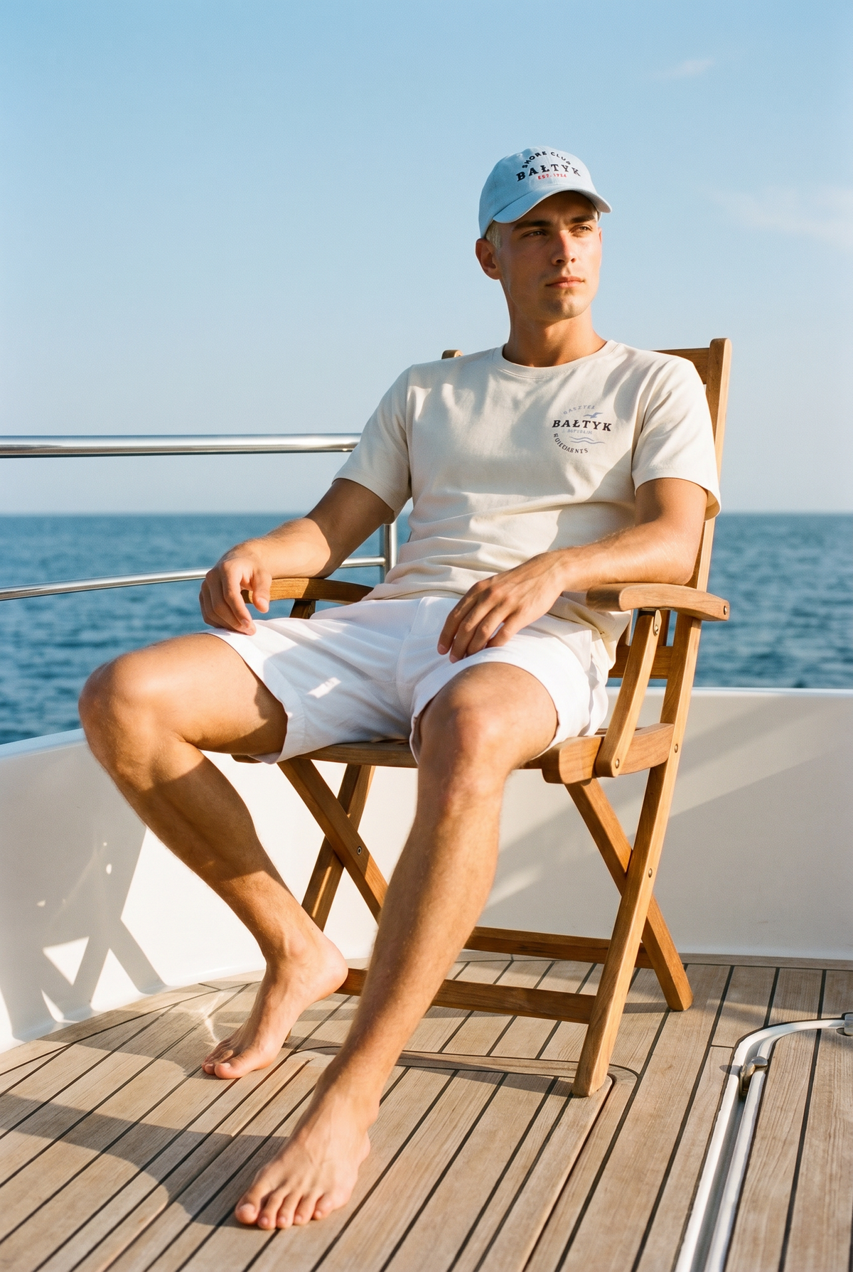 Herren Meerjungfrau T-Shirt Bałtyk auf einem Segelboot
